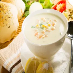 شوربة الذرة بالجمبري